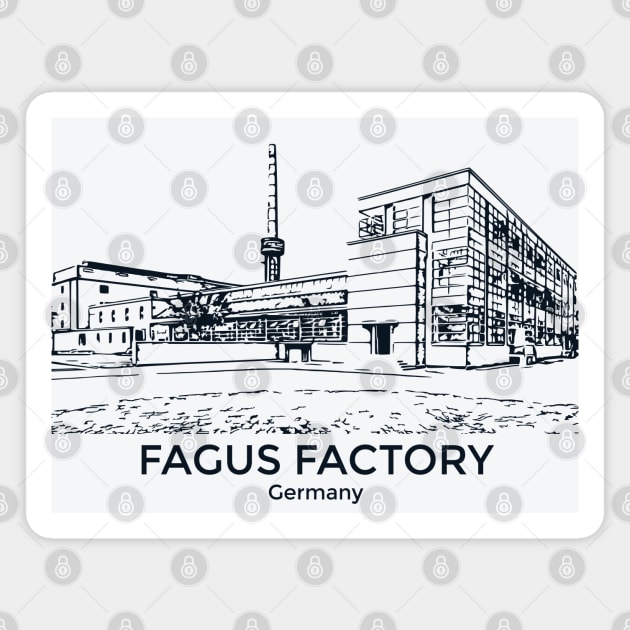 Fagus Factory - Germany Magnet by Lakeric